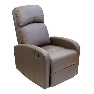 Fauteuil Inclinable Astan Hogar Relax Manuel Chocolat Cuir synthétoqie